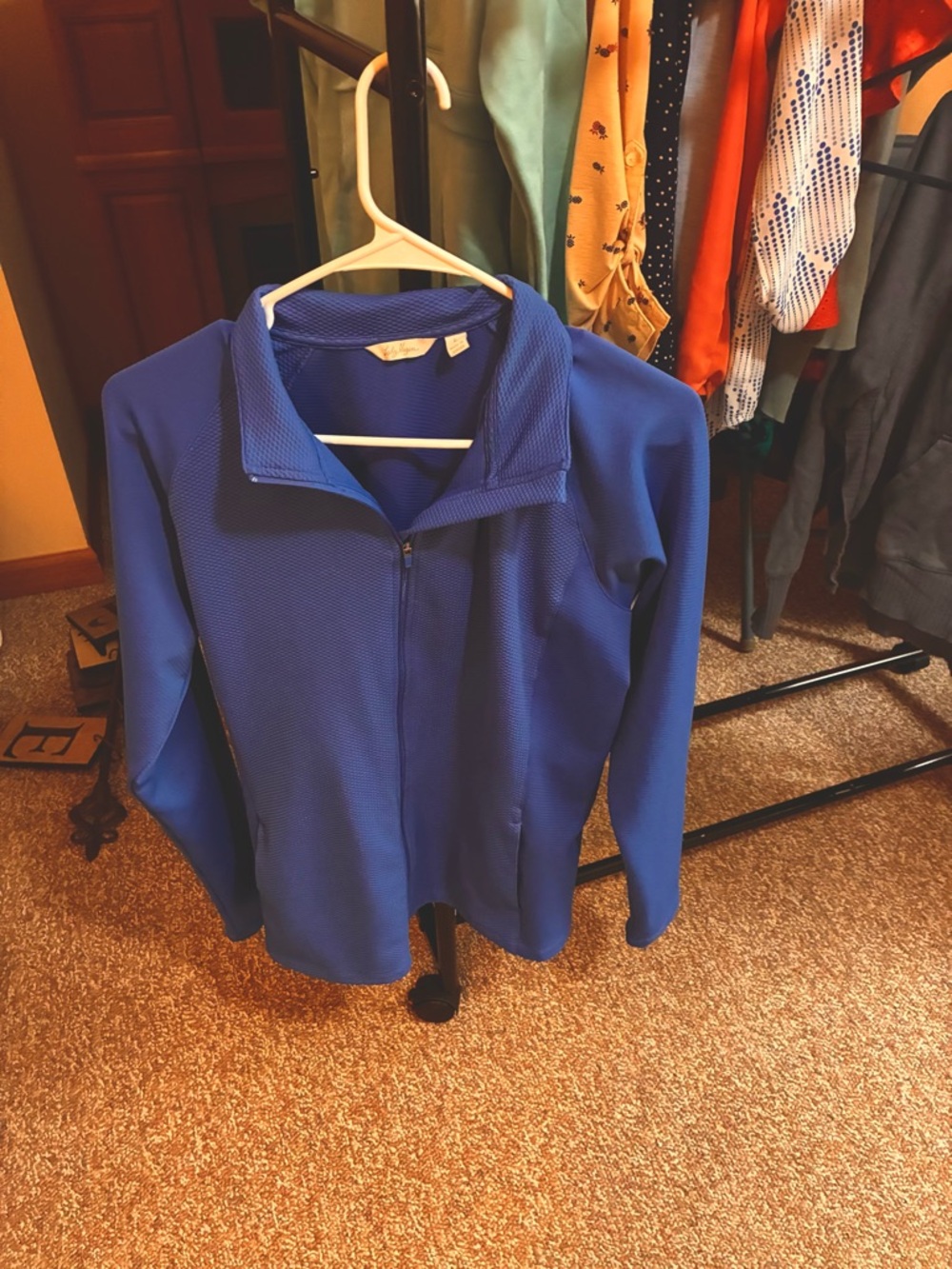 Lady Hagen Blue Zip-Front Lightweight Jacket